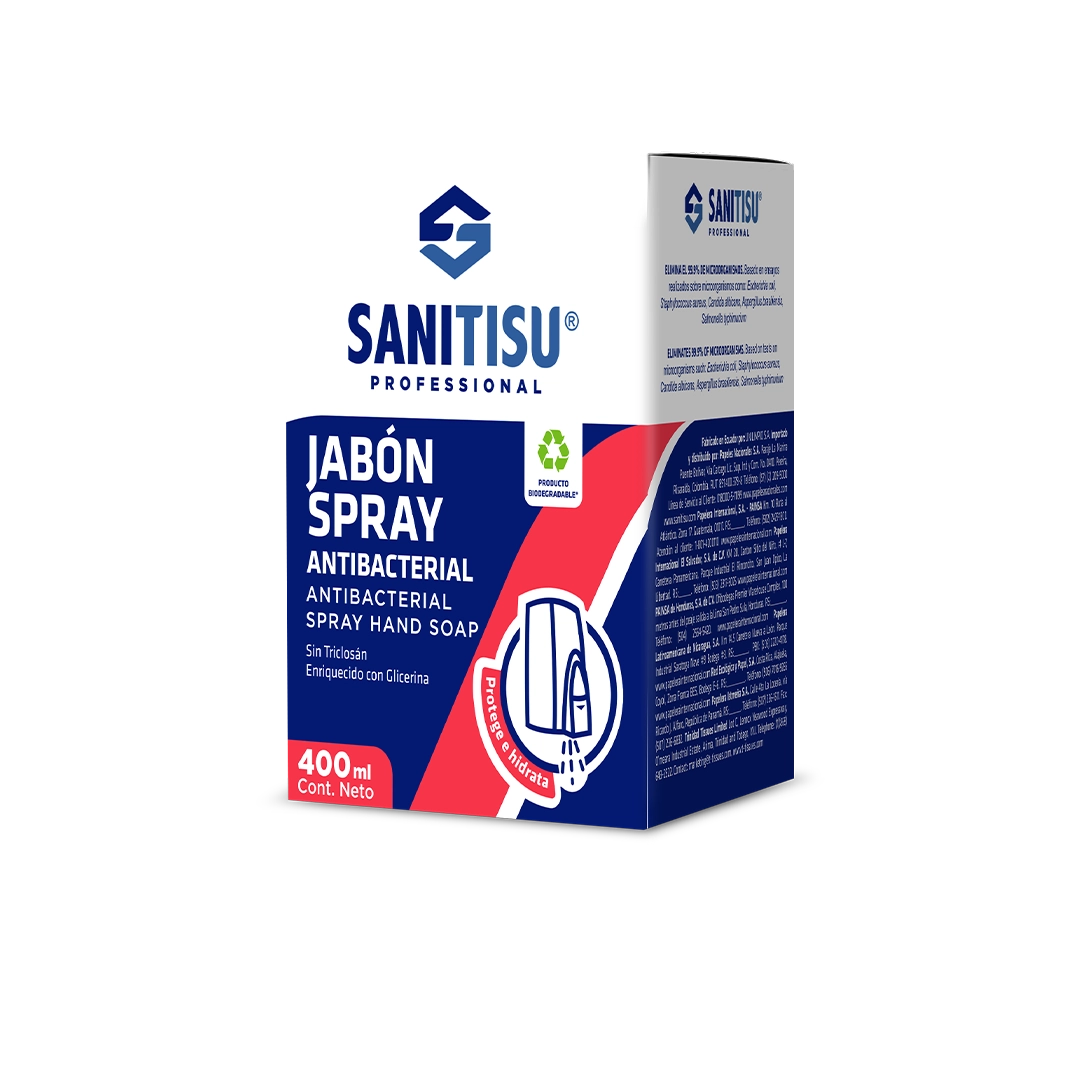 Jabón Spray antibacterial 400 ML (sachet)