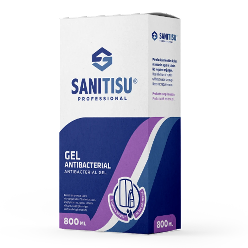 Gel antibacterial 800 ML sin aroma. Economía y rendimiento (800 push)
